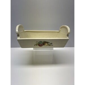 Metlox‎ Poppytrail Provincial Fruit Bread Tray Vintage 1960 EUC USA 8.25x4.5x4"